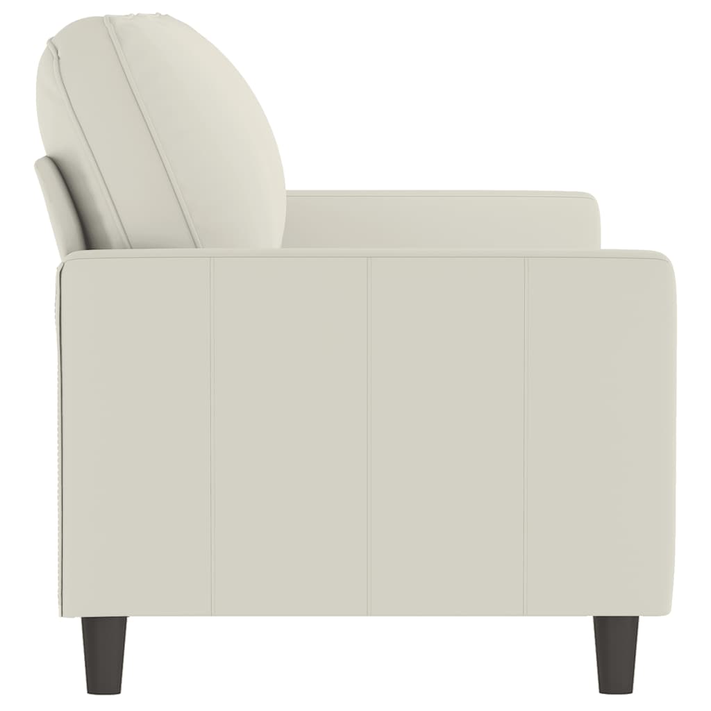 2-Sitzer-Sofa Creme 140 cm Samt