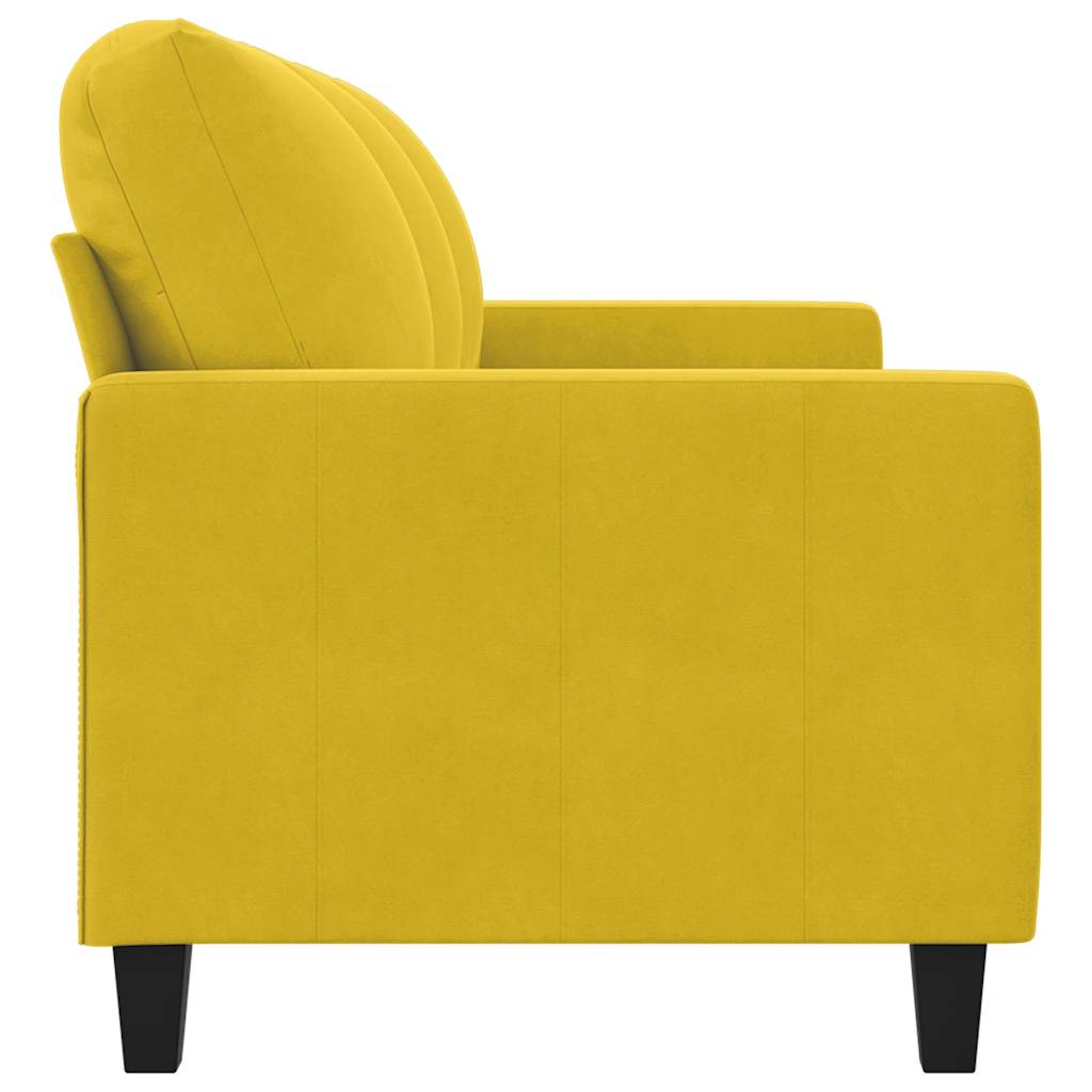 3-Sitzer-Sofa Gelb 180 cm Samt