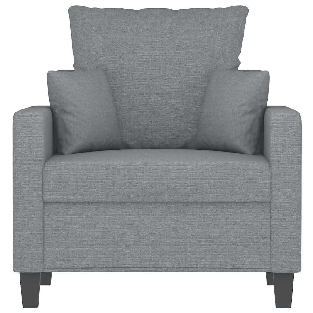 Sessel Hellgrau 60 cm Stoff
