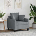 Sessel Hellgrau 60 cm Stoff