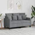 2-Sitzer-Sofa Hellgrau 120 cm Stoff