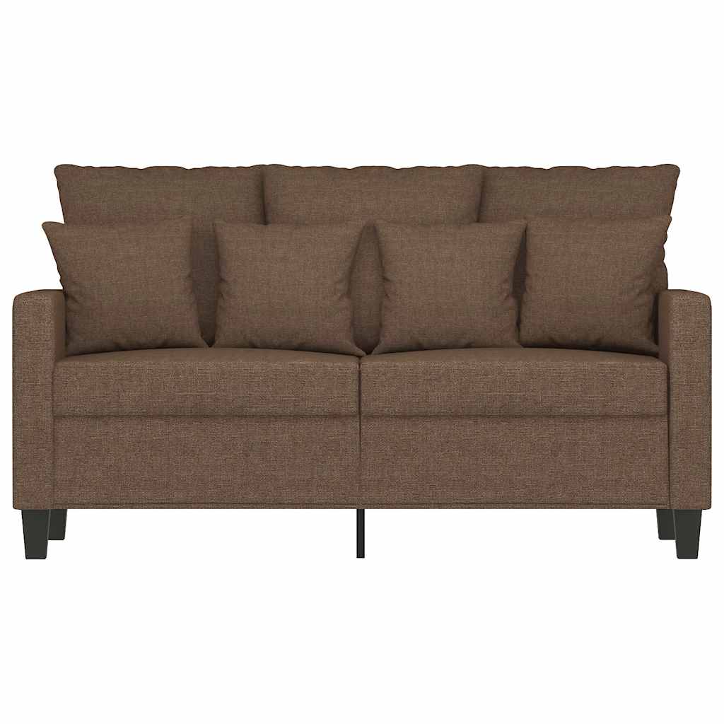 2-Sitzer-Sofa Braun 120 cm Stoff
