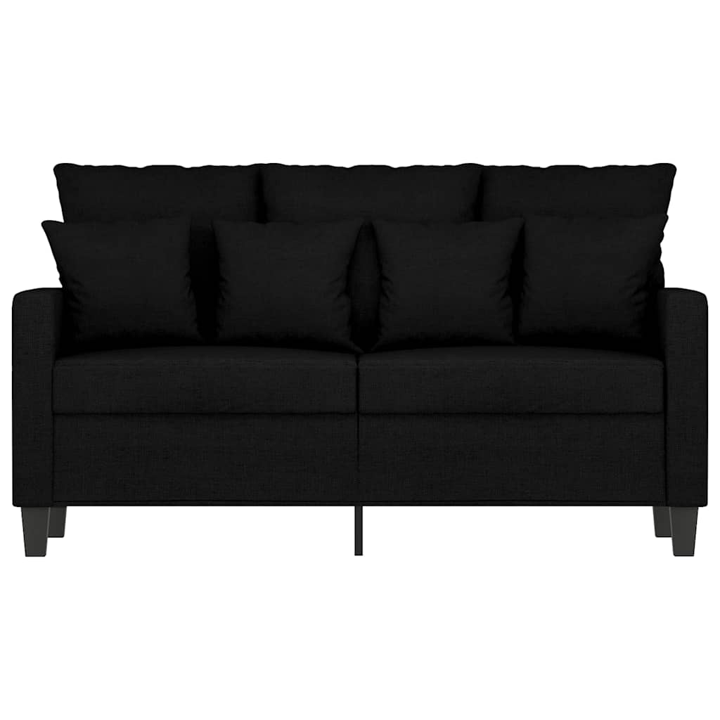 2-Sitzer-Sofa Schwarz 120 cm Stoff