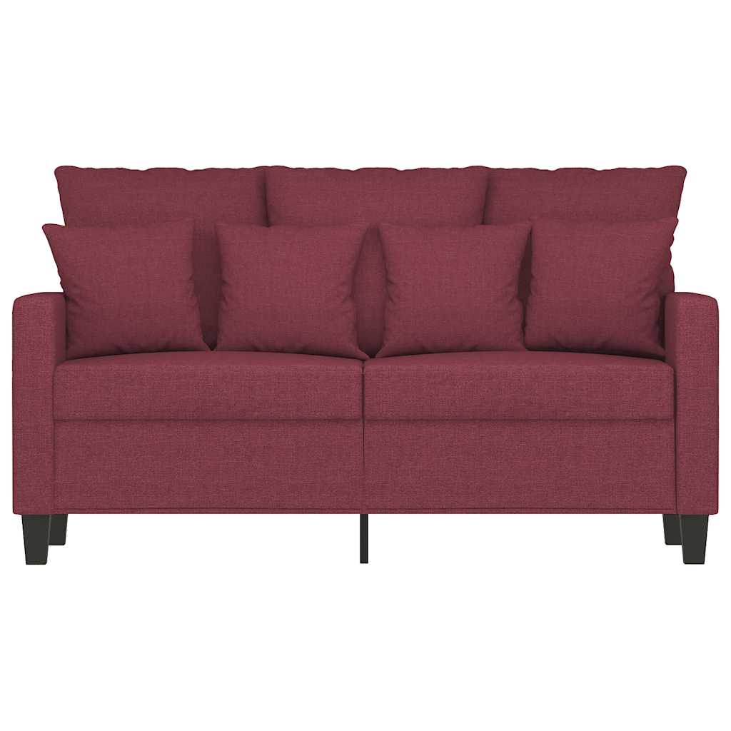 2-Sitzer-Sofa Weinrot 120 cm Stoff