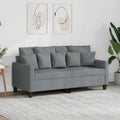 2-Sitzer-Sofa Hellgrau 140 cm Stoff