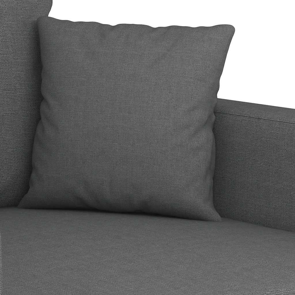 2-Sitzer-Sofa Dunkelgrau 140 cm Stoff