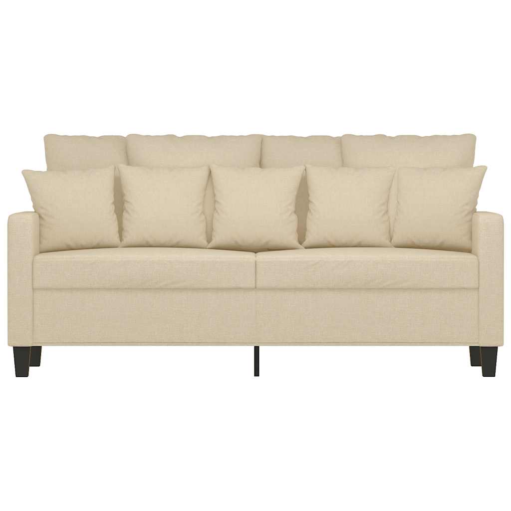 2-Sitzer-Sofa Creme 140 cm Stoff