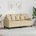 2-Sitzer-Sofa Creme 140 cm Stoff