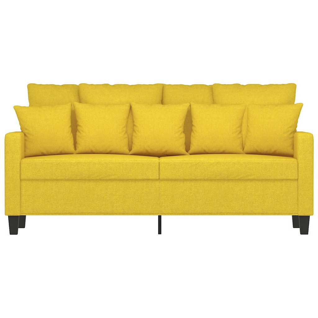 2-Sitzer-Sofa Hellgelb 140 cm Stoff