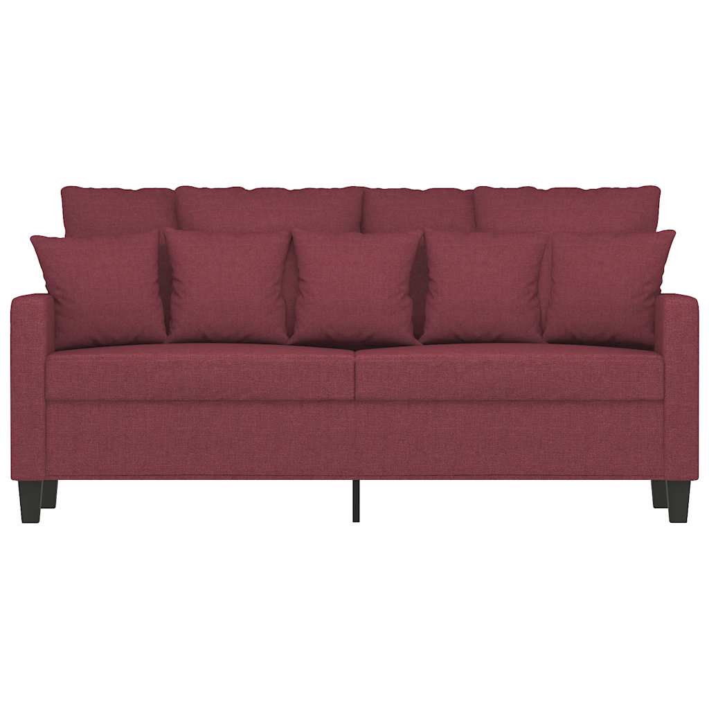 2-Sitzer-Sofa Weinrot 140 cm Stoff
