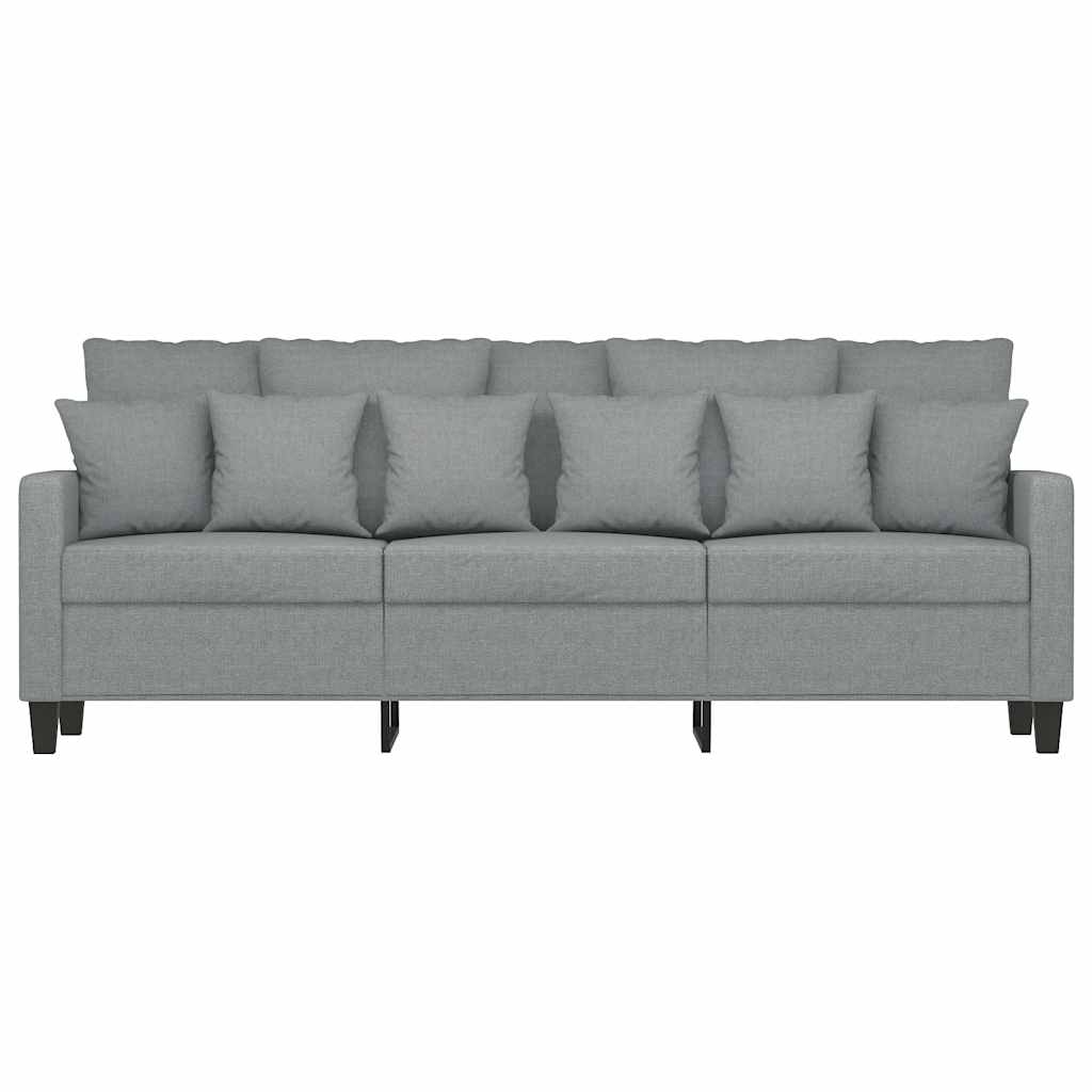 3-Sitzer-Sofa Hellgrau 180 cm Stoff