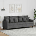 3-Sitzer-Sofa Dunkelgrau 180 cm Stoff