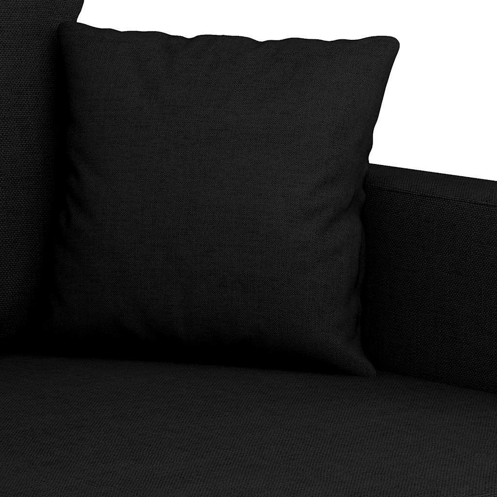 3-Sitzer-Sofa Schwarz 180 cm Stoff