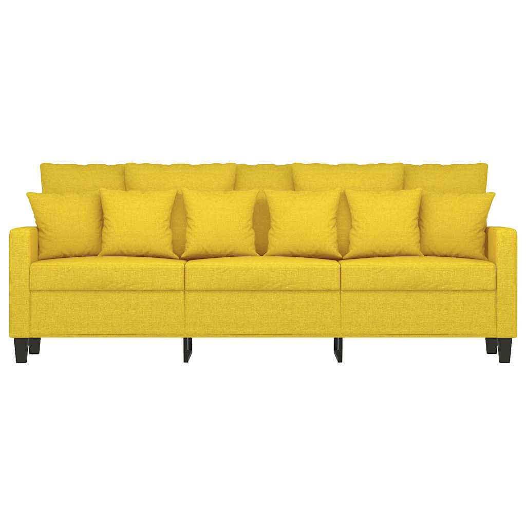 3-Sitzer-Sofa Hellgelb 180 cm Stoff