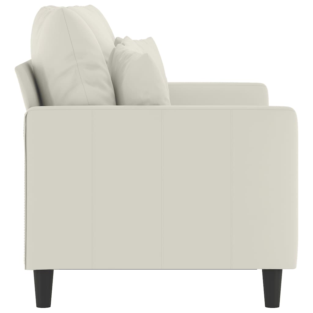 2-Sitzer-Sofa Creme 120 cm Samt
