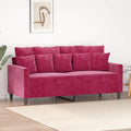 2-Sitzer-Sofa Weinrot 140 cm Samt