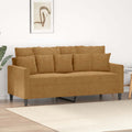 2-Sitzer-Sofa Braun 140 cm Samt