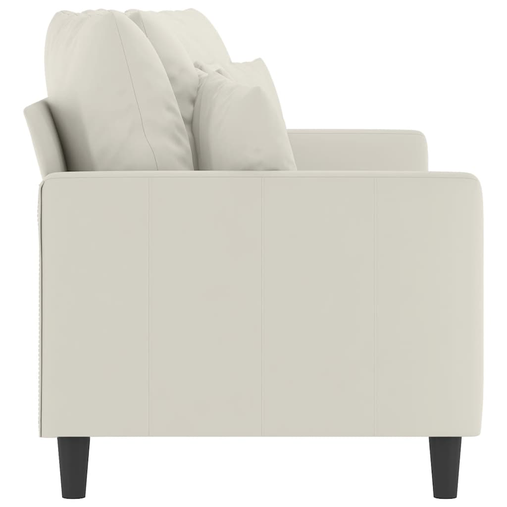 2-Sitzer-Sofa Creme 140 cm Samt