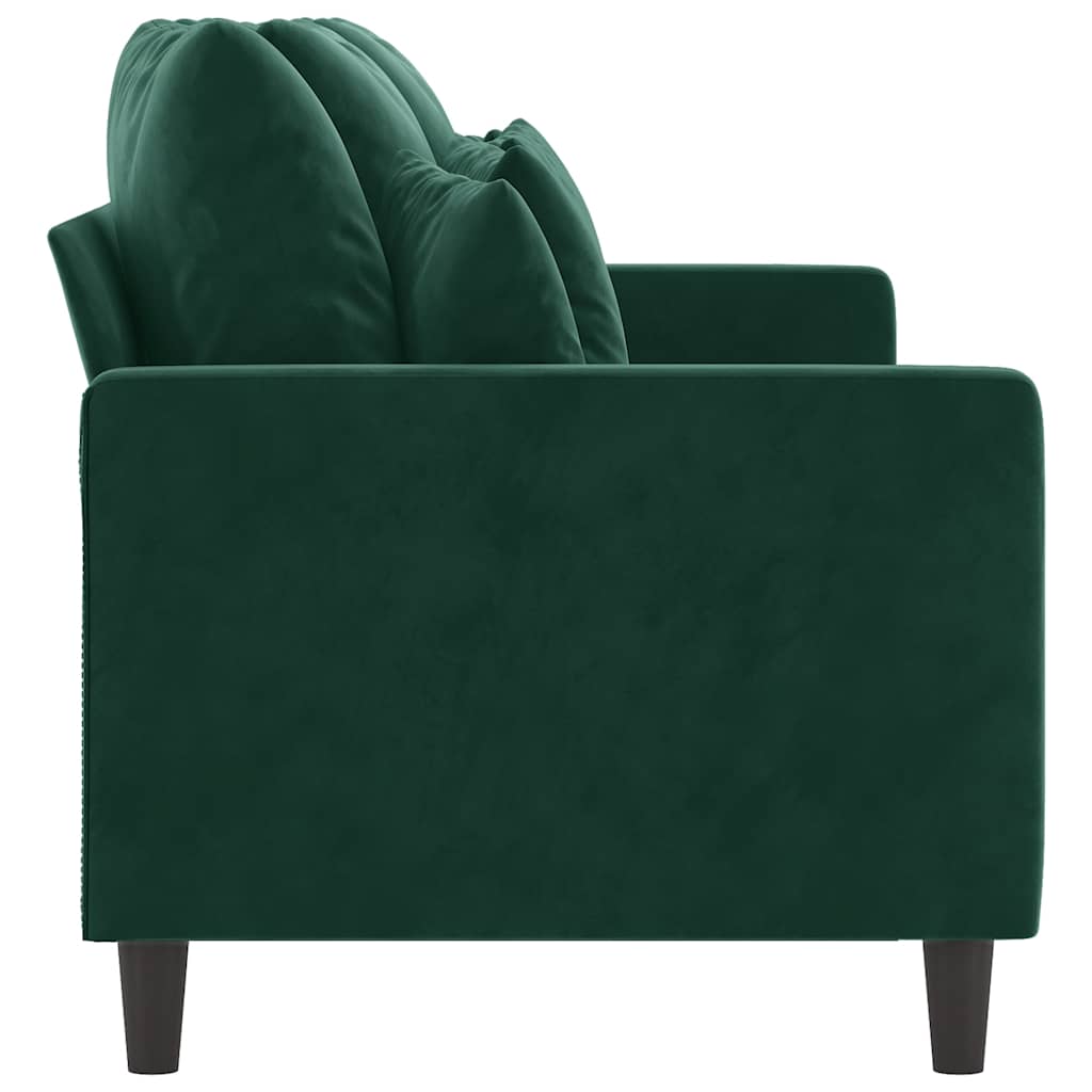 3-Sitzer-Sofa Dunkelgrün 180 cm Samt