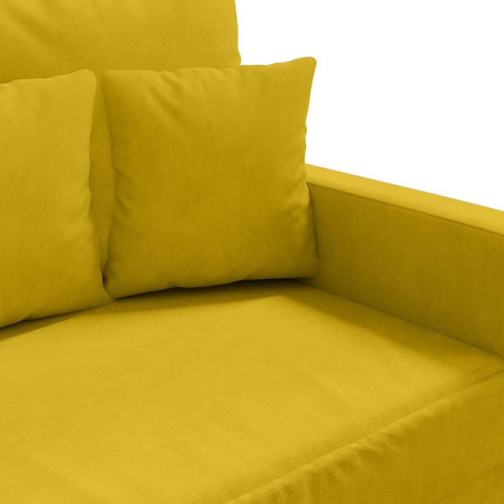 3-Sitzer-Sofa Gelb 180 cm Samt