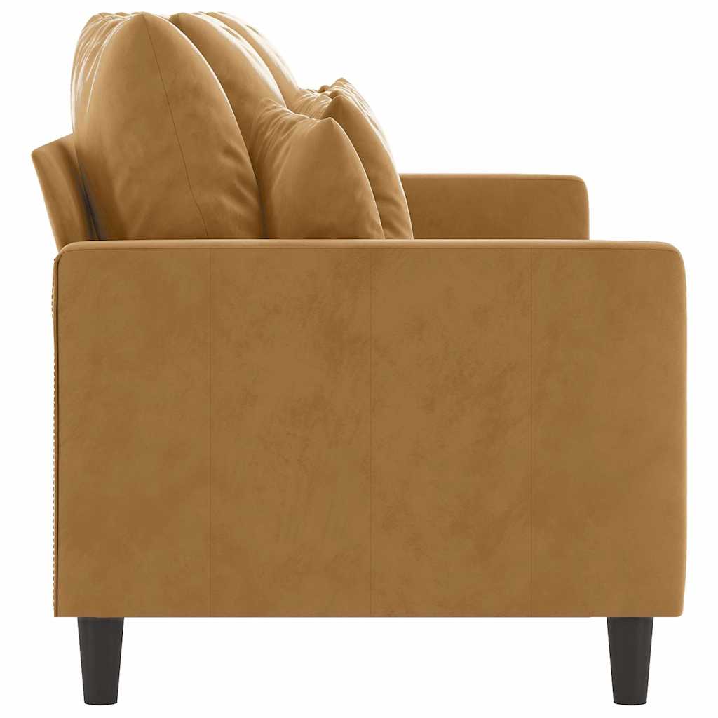 3-Sitzer-Sofa Braun 180 cm Samt
