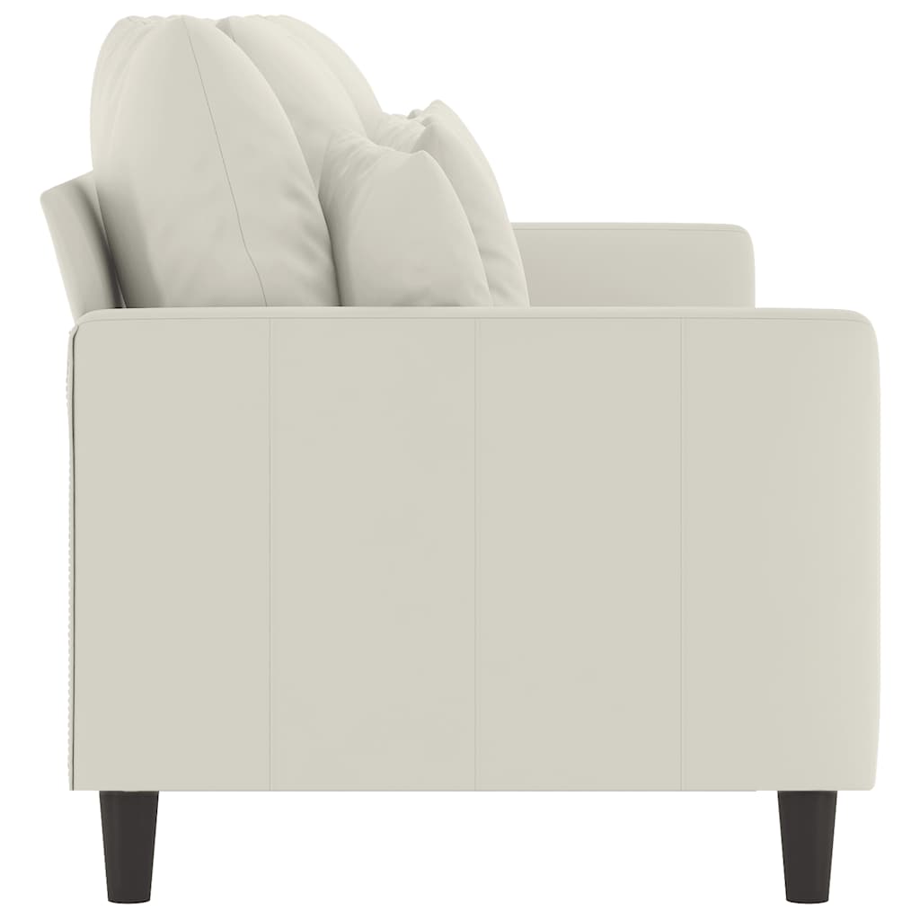 3-Sitzer-Sofa Creme 180 cm Samt