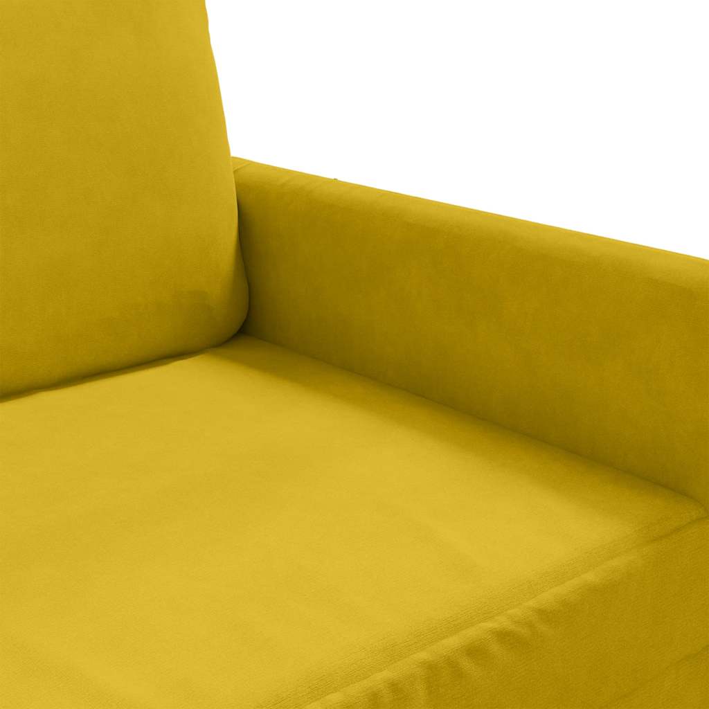 3-Sitzer-Sofa Gelb 180 cm Samt