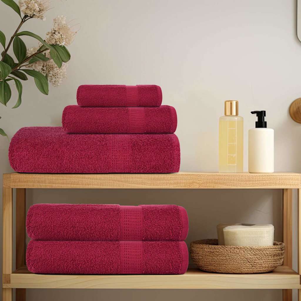 6-tlg. Handtuch-Set FROGN Bordeaux 360 g/m²
