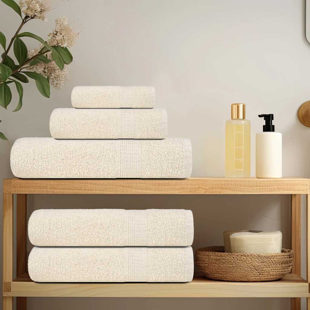 6-tlg. Handtuch-Set FROGN Creme 360 g/m²