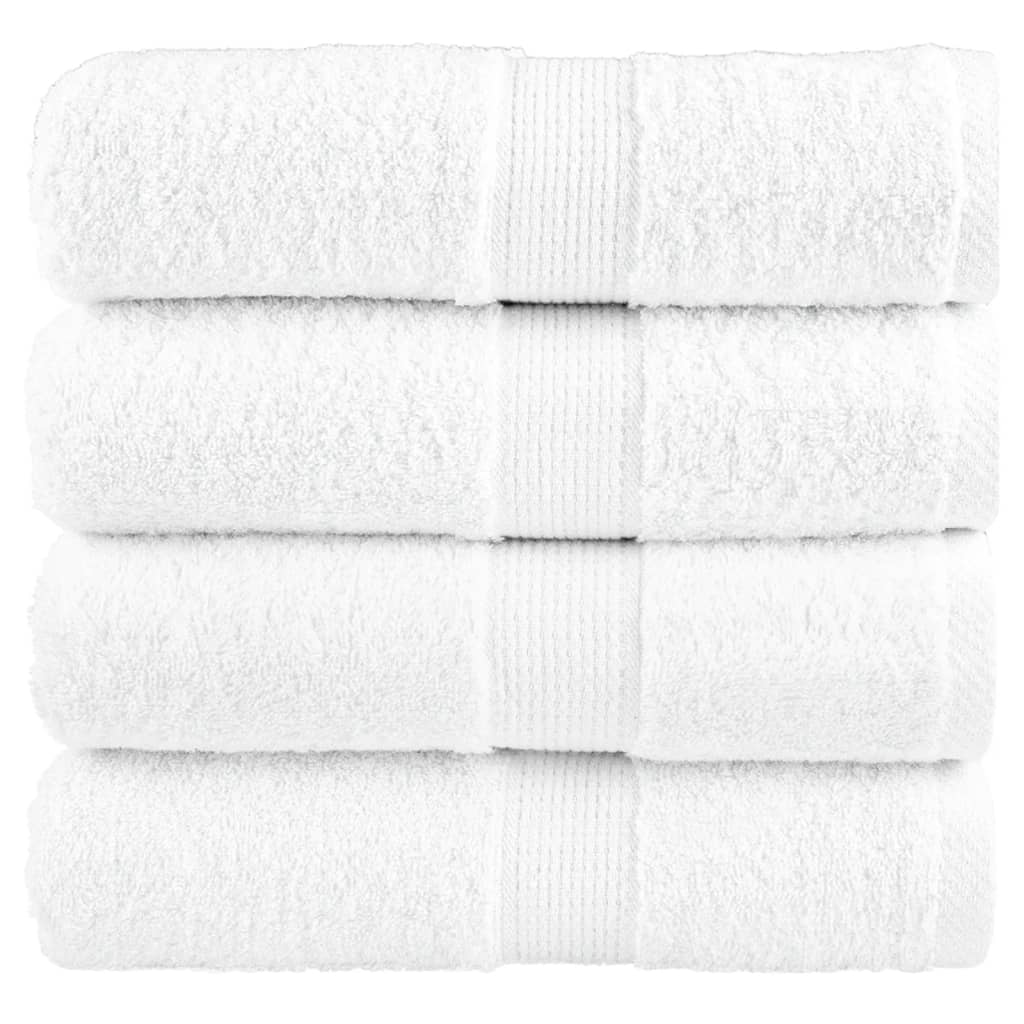 Premium Gästetücher SOLUND 4 Stk. Weiß 30x50 cm 600 g/m²