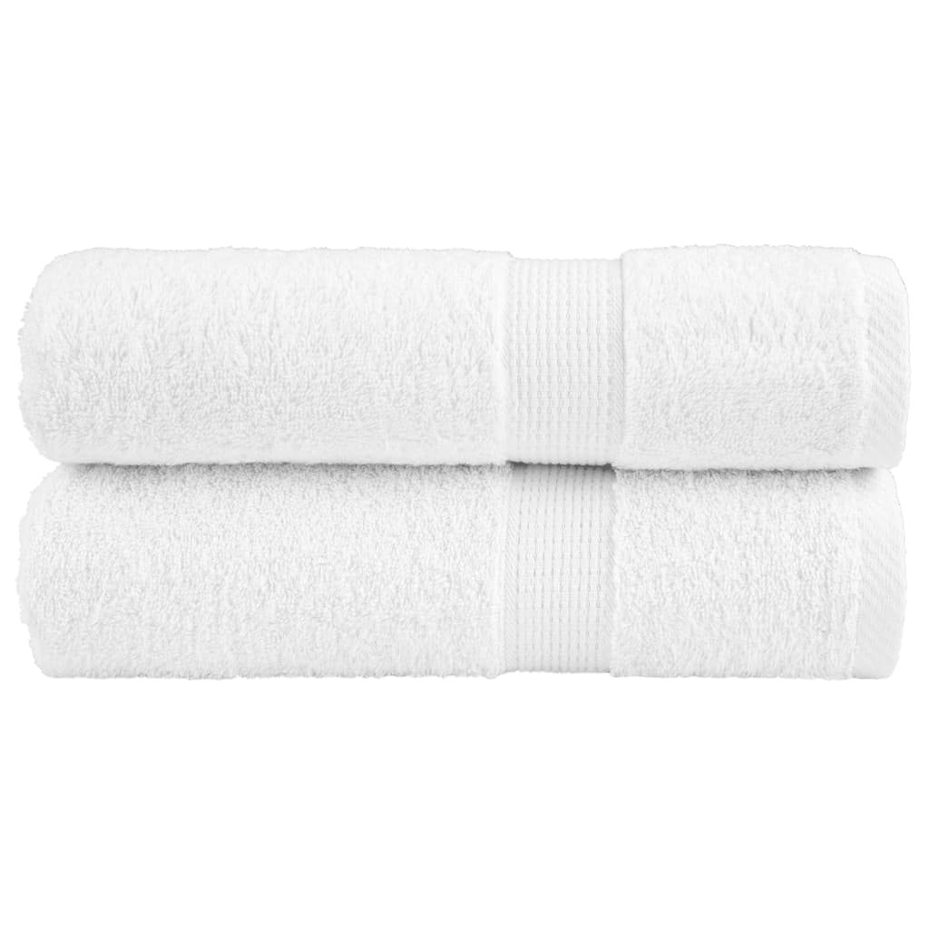 Premium Badetücher SOLUND 2 Stk. Weiß 100x150 cm 600 g/m²