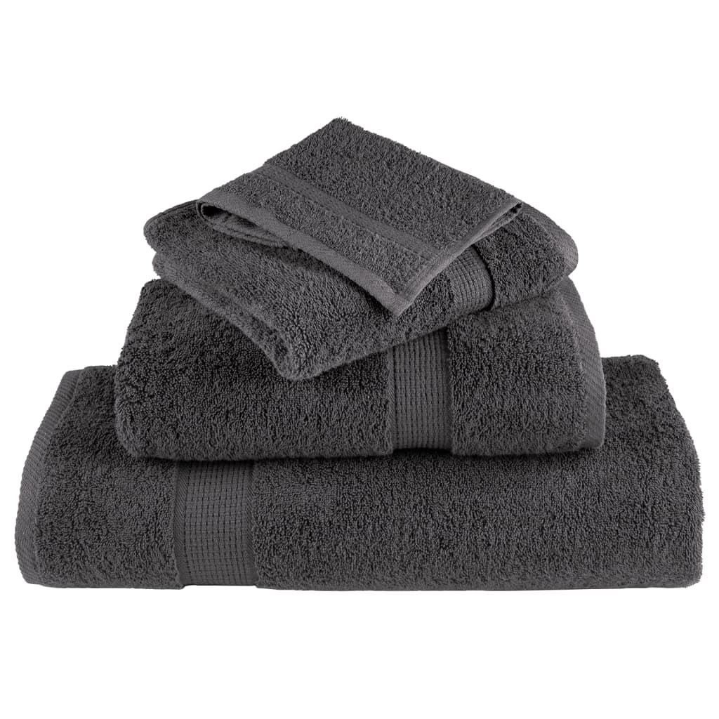 Premium-Waschtücher SOLUND 10 Stk. Anthrazit 30x30 cm 600 g/m²