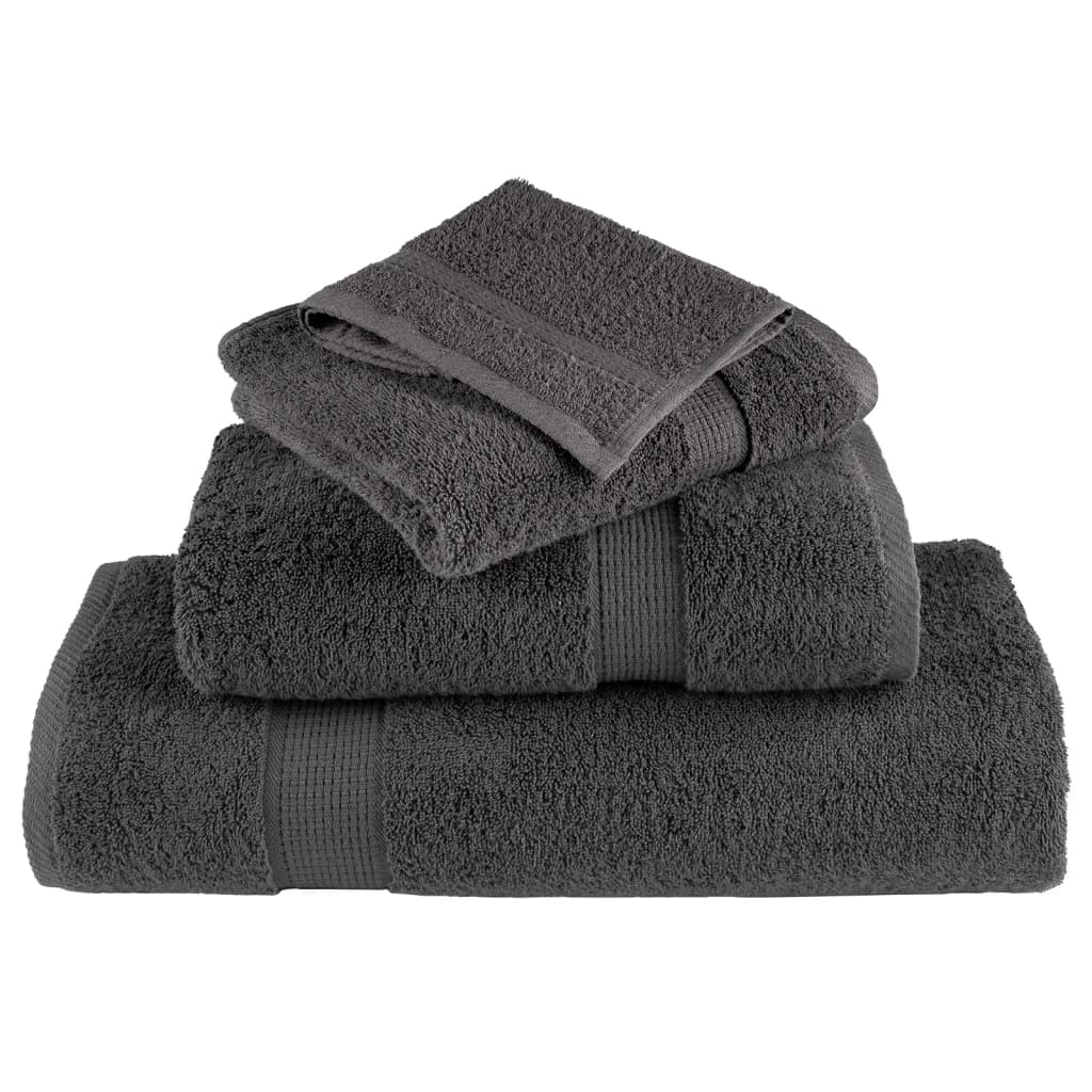 Premium Handtücher SOLUND 4 Stk. Anthrazit 50x100 cm 600 g/m²
