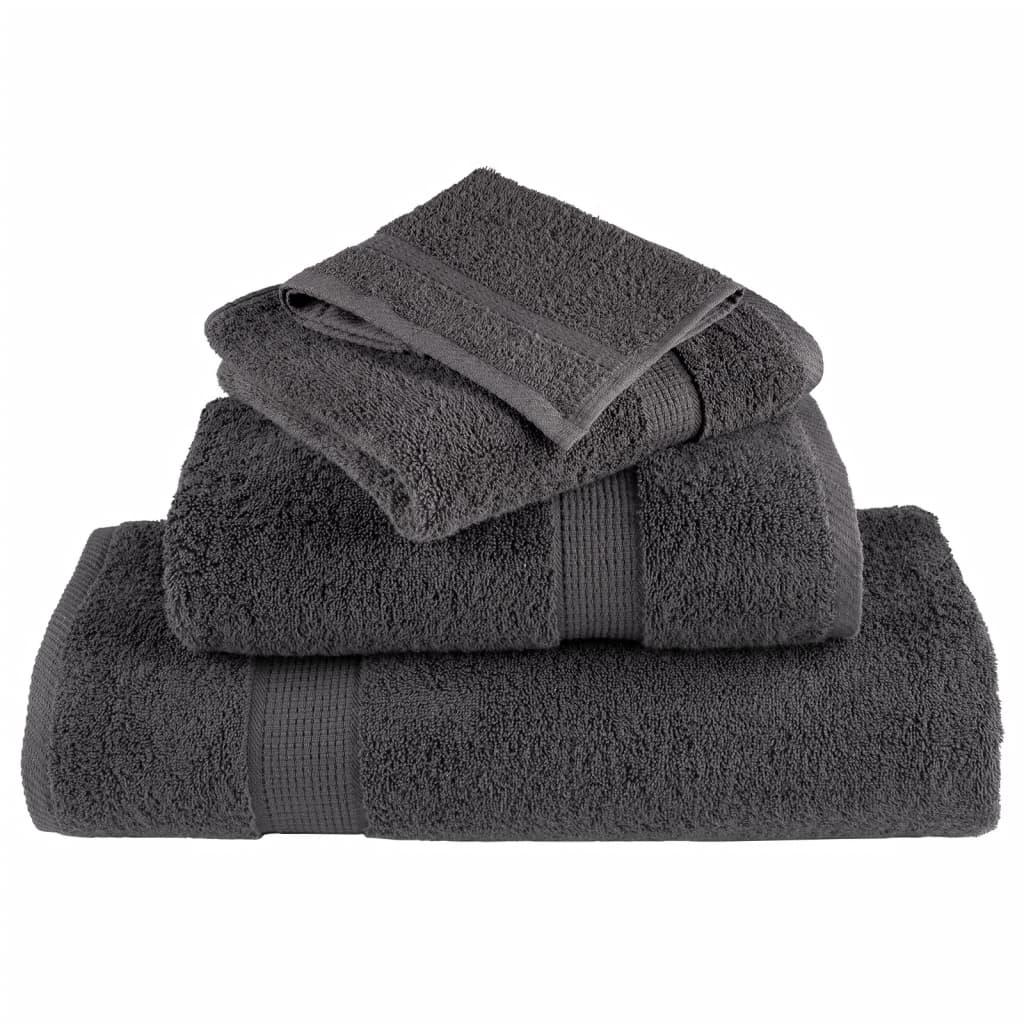 Premium Badetücher SOLUND 2 Stk. Anthrazit 100x150 cm 600 g/m²