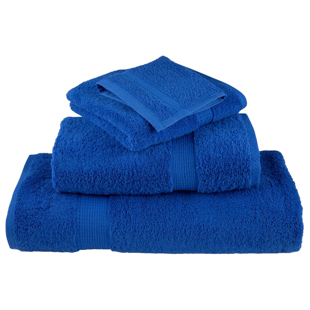 Premium Handtücher SOLUND 4 Stk. Blau 50x100 cm 600 g/m²