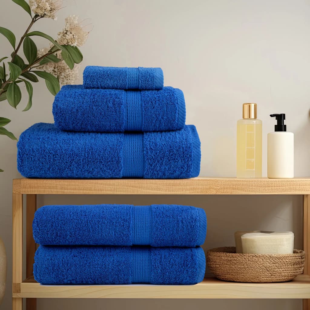 Premium Duschtücher SOLUND 4 Stk. Blau 70x140 cm 600 g/m²