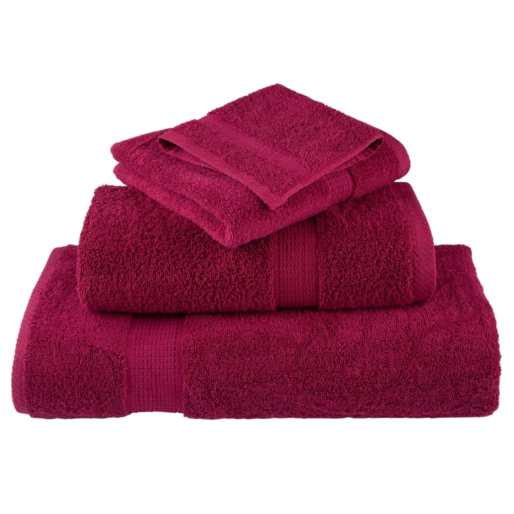 Premium Duschtücher SOLUND 2 Stk. Bordeaux 70x140 cm 600 g/qm