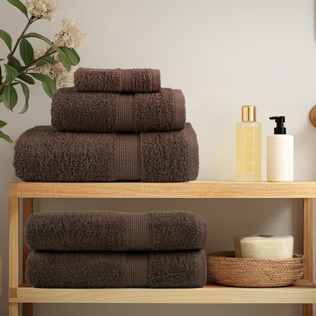 Premium Handtücher SOLUND 4 Stk. Braun 50x100 cm 600 g/m²