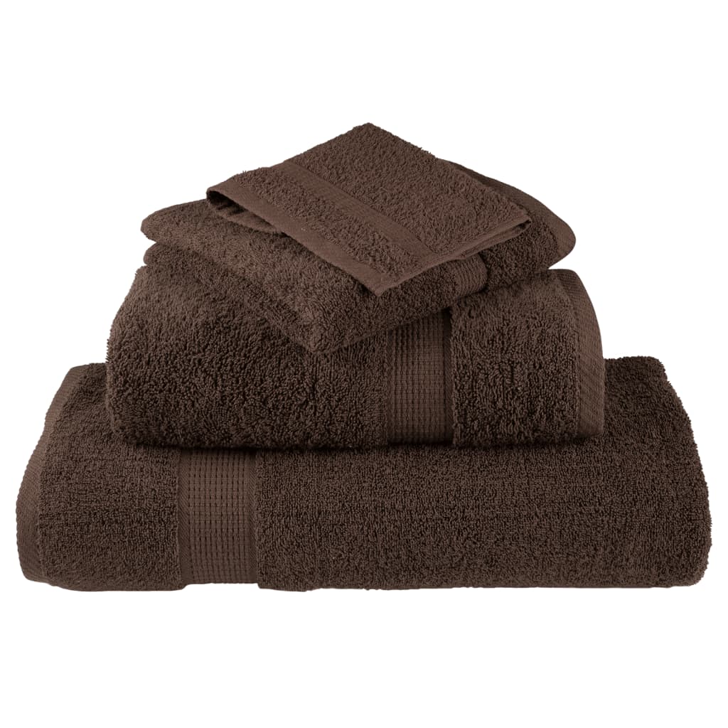 Premium Handtücher SOLUND 4 Stk. Braun 50x100 cm 600 g/m²