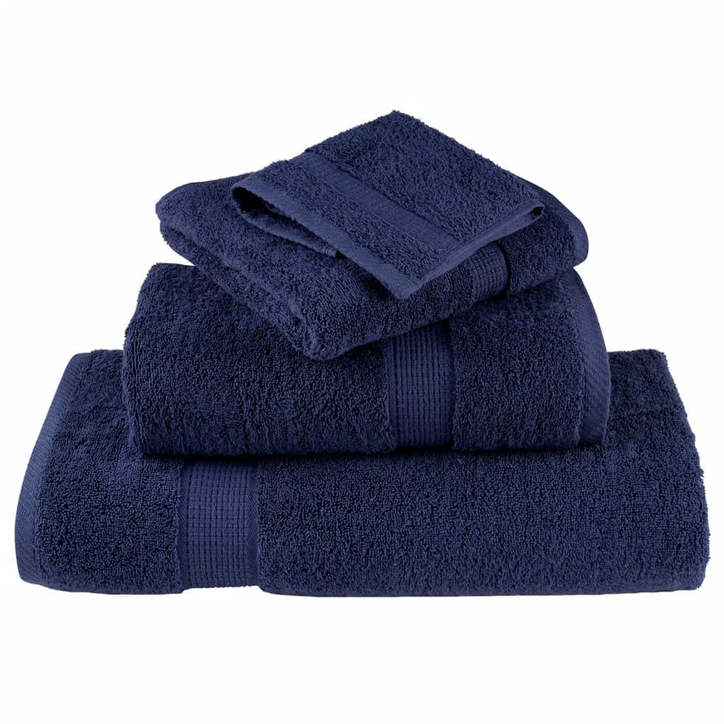 Premium Gästetücher SOLUND 4 Stk. Marineblau 30x50 cm 600 g/m²