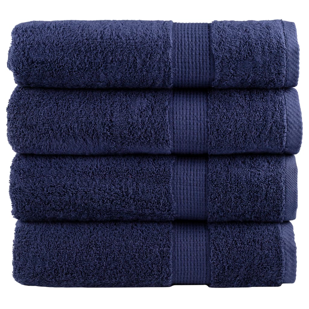 Premium Handtücher SOLUND 4 Stk. Marineblau 50x100 cm 600 g/m²