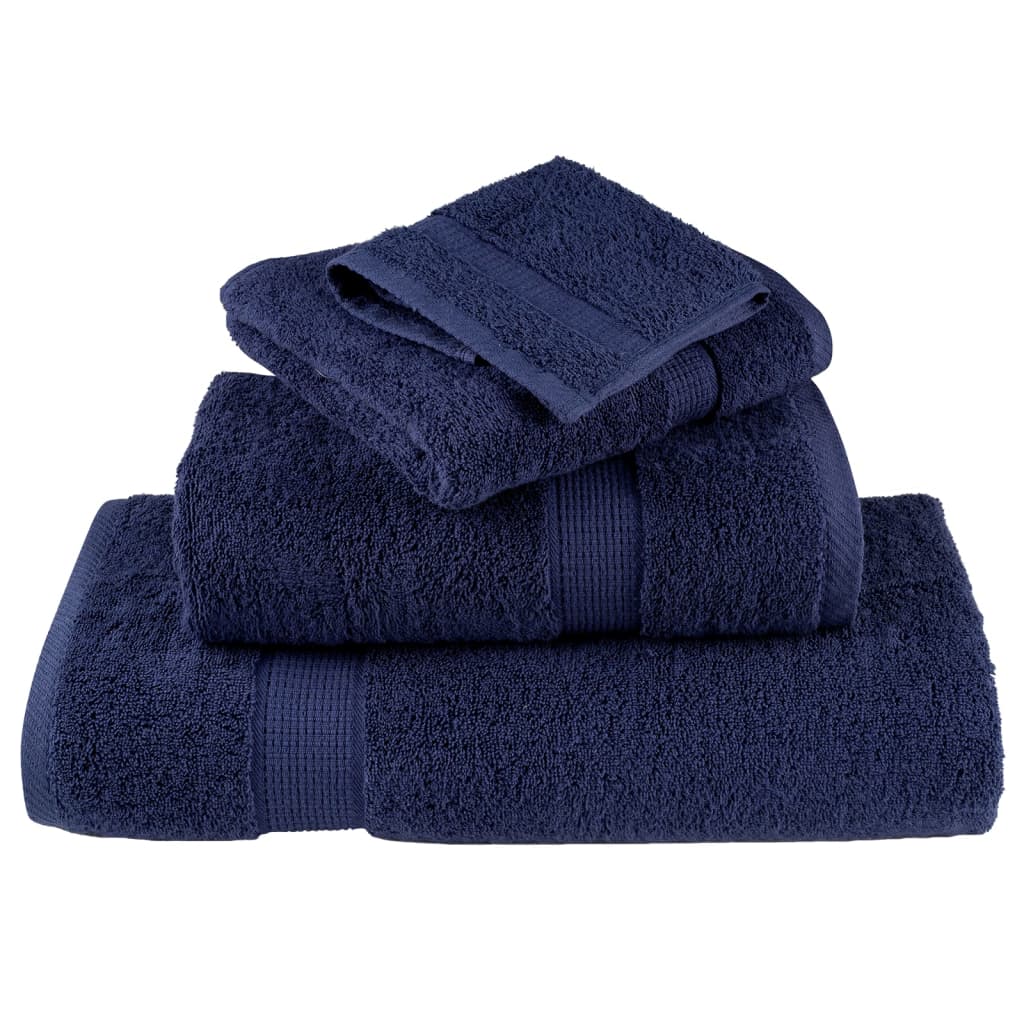 Premium Handtücher SOLUND 4 Stk. Marineblau 50x100 cm 600 g/m²