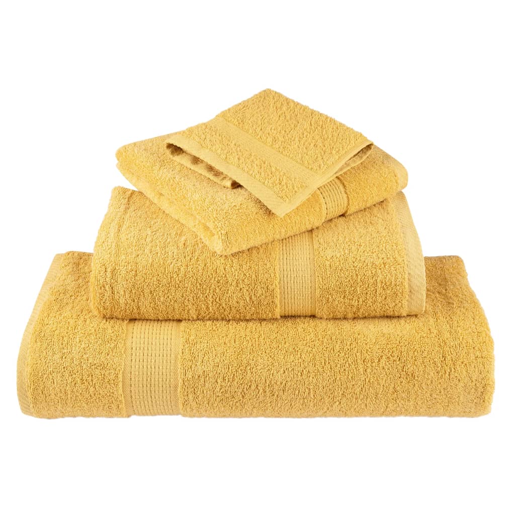 Premium Gästetücher SOLUND 4 Stk. Gold 30x50 cm 600 g/m²