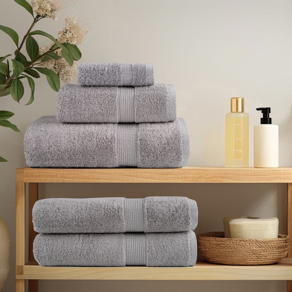 Premium Gästetücher SOLUND 4 Stk. Grau 30x50 cm 600 g/m²