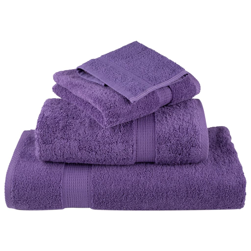 Premium-Gästetücher SOLUND 10 Stk. Lila 30x50 cm 600 g/m²