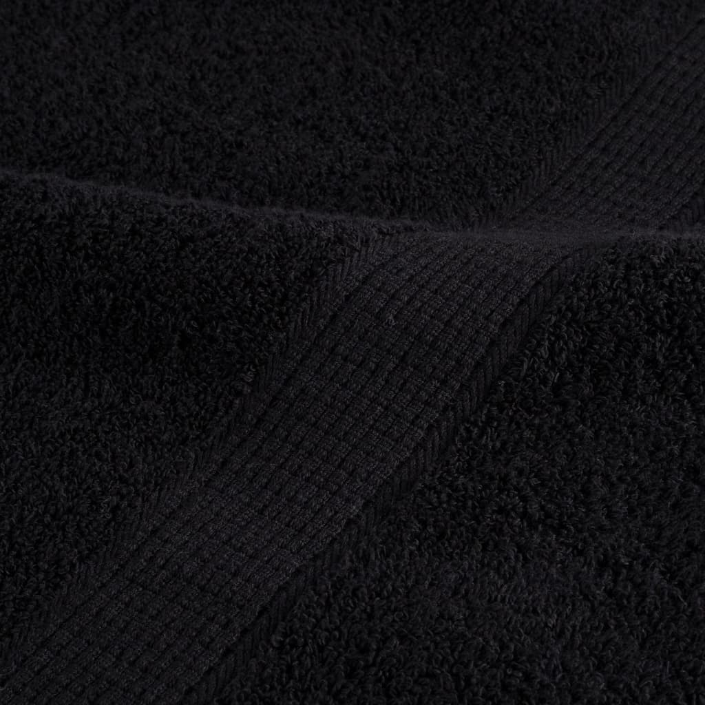 Premium-Gästetücher SOLUND 10 Stk. Schwarz 30x50 cm 600 g/m²