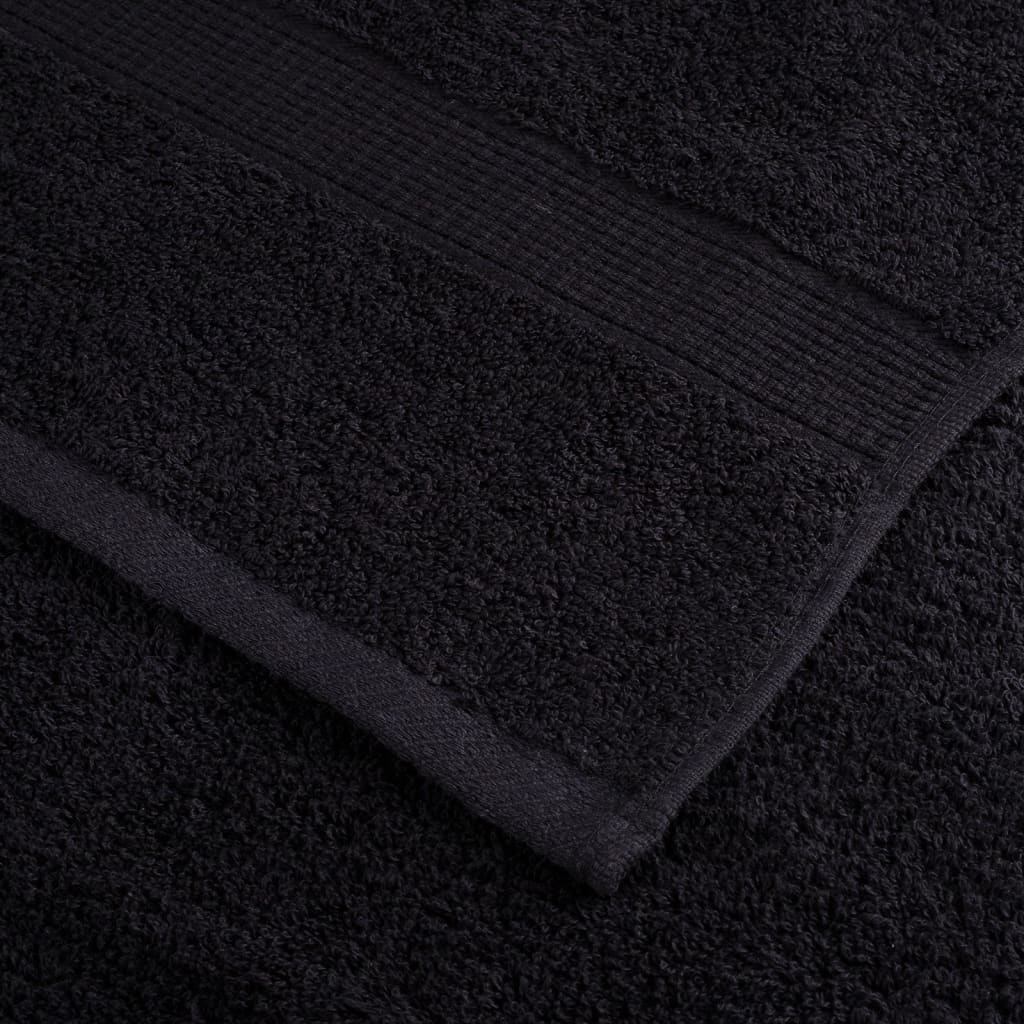 Premium-Duschtücher SOLUND 4 Stk. Schwarz 70x140 cm 600 g/m²