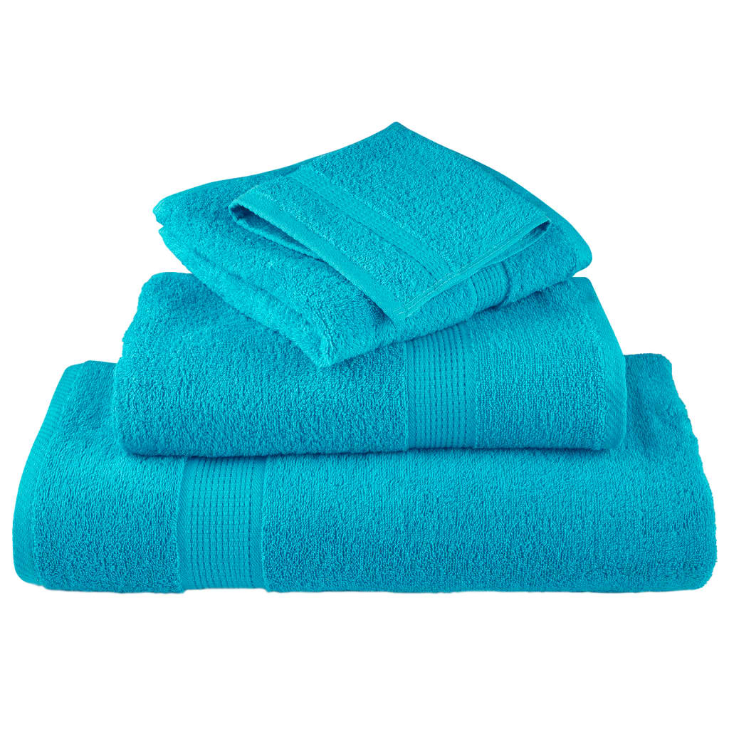 Premium Waschhandtücher SOLUND 10 Stück Türkis 30x30 cm 600 g/m²