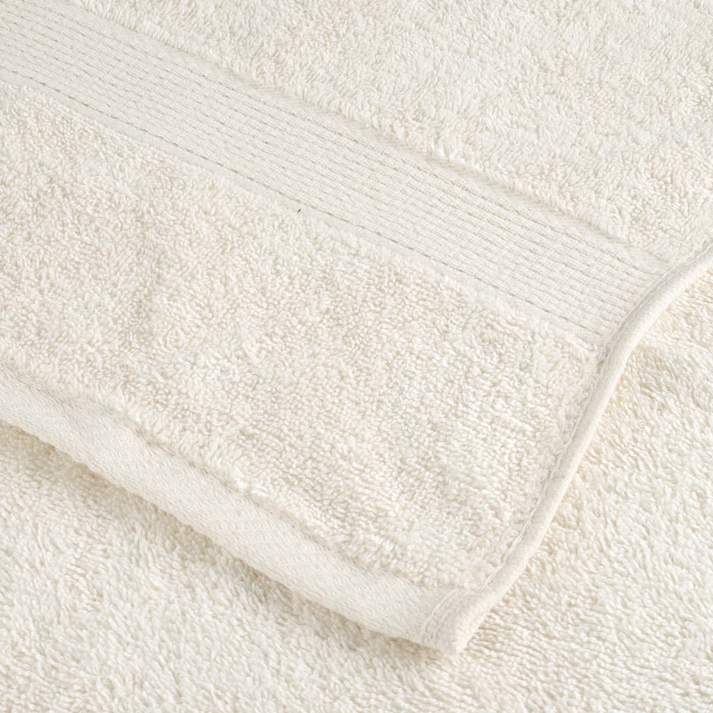 Premium-Gästetücher SOLUND 10 Stk. Cremeweiß 30x50 cm 600 g/m²