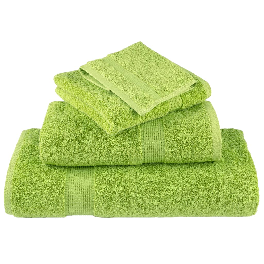 Premium-Gästetücher SOLUND 10 Stk. Apfelgrün 30x50 cm 600 g/m²